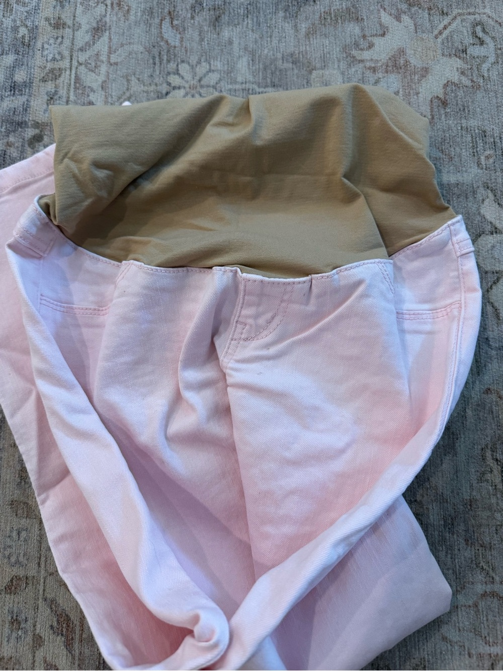 1822 Maternity Light Pink Women's Stretch Jeans - Picture 2 of 3
